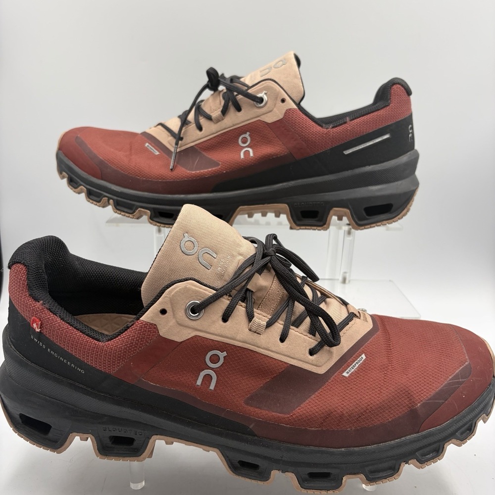 On Cloud Venture Waterproof Trail Running Shoe Ruby Magnet Women's 10.5 Helion